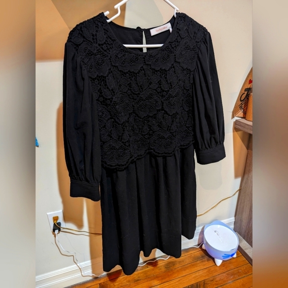 See by Chloe black babydoll dress with lace detailing - Picture 6 of 11